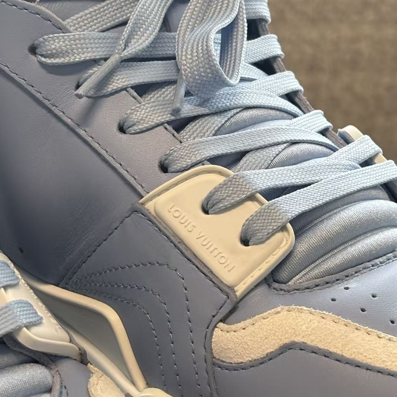 Louis Vuitton Monogram High-Top Sneakers Light Blue