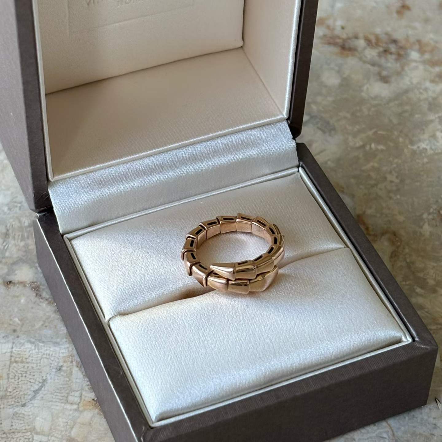Bvlgari Serpenti Viper Ring Rose Gold
