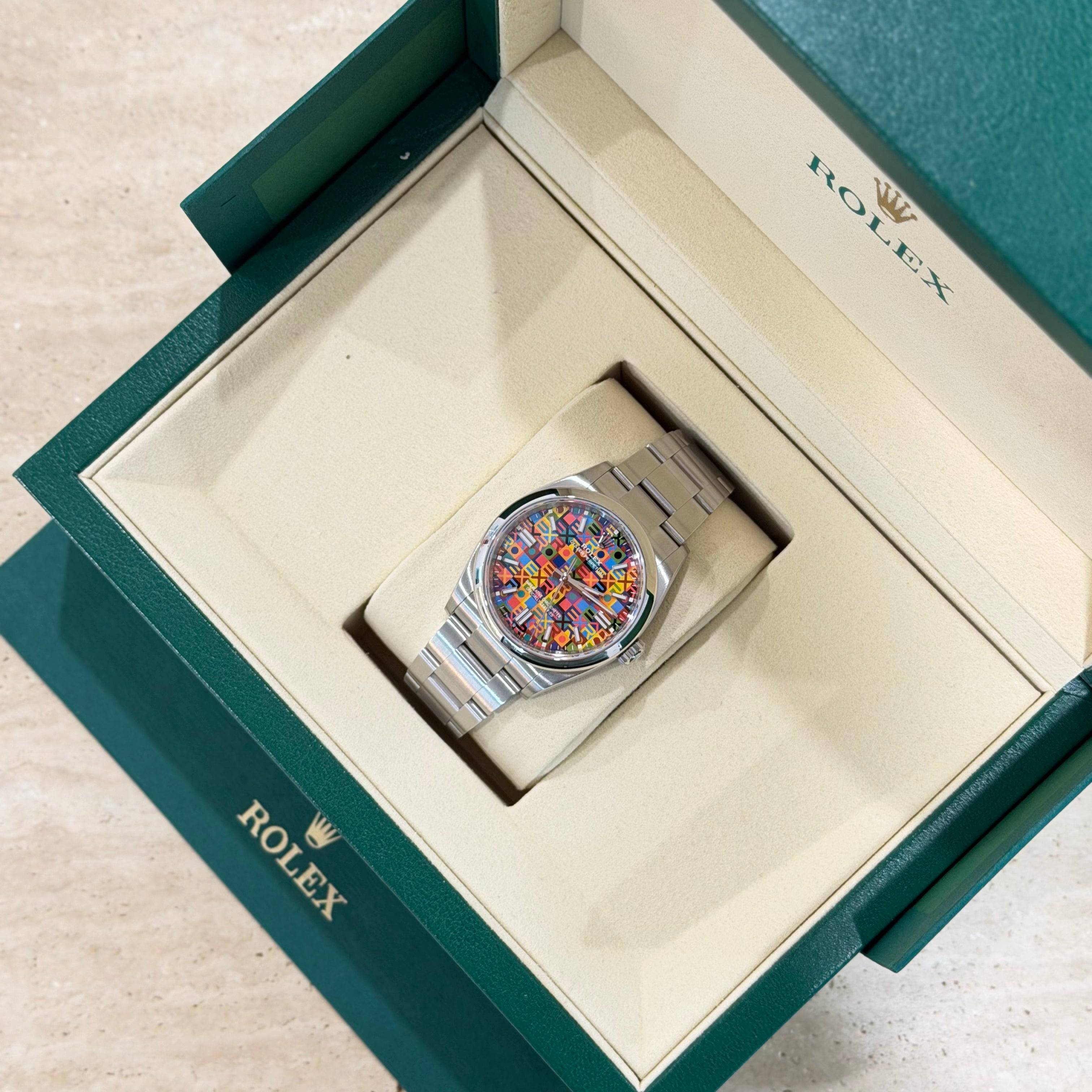 Rolex Oyster Perpetual 126000 Multicolour Dial Full Set