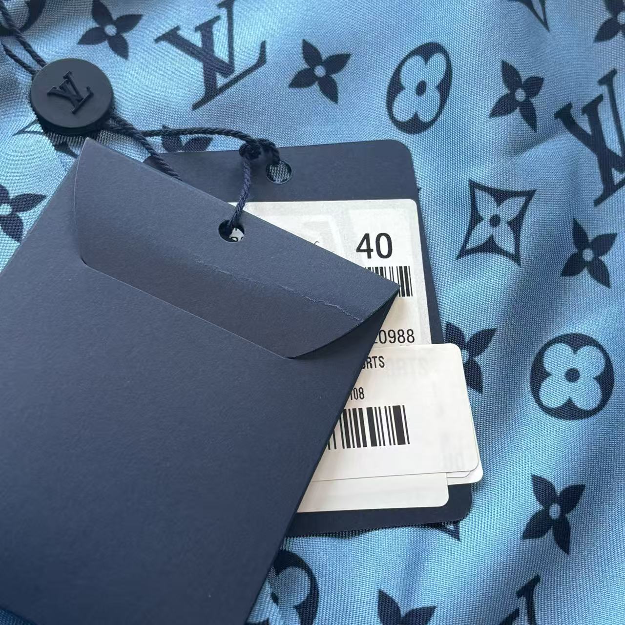 Louis Vuitton Monogram Silk Shorts Blue
