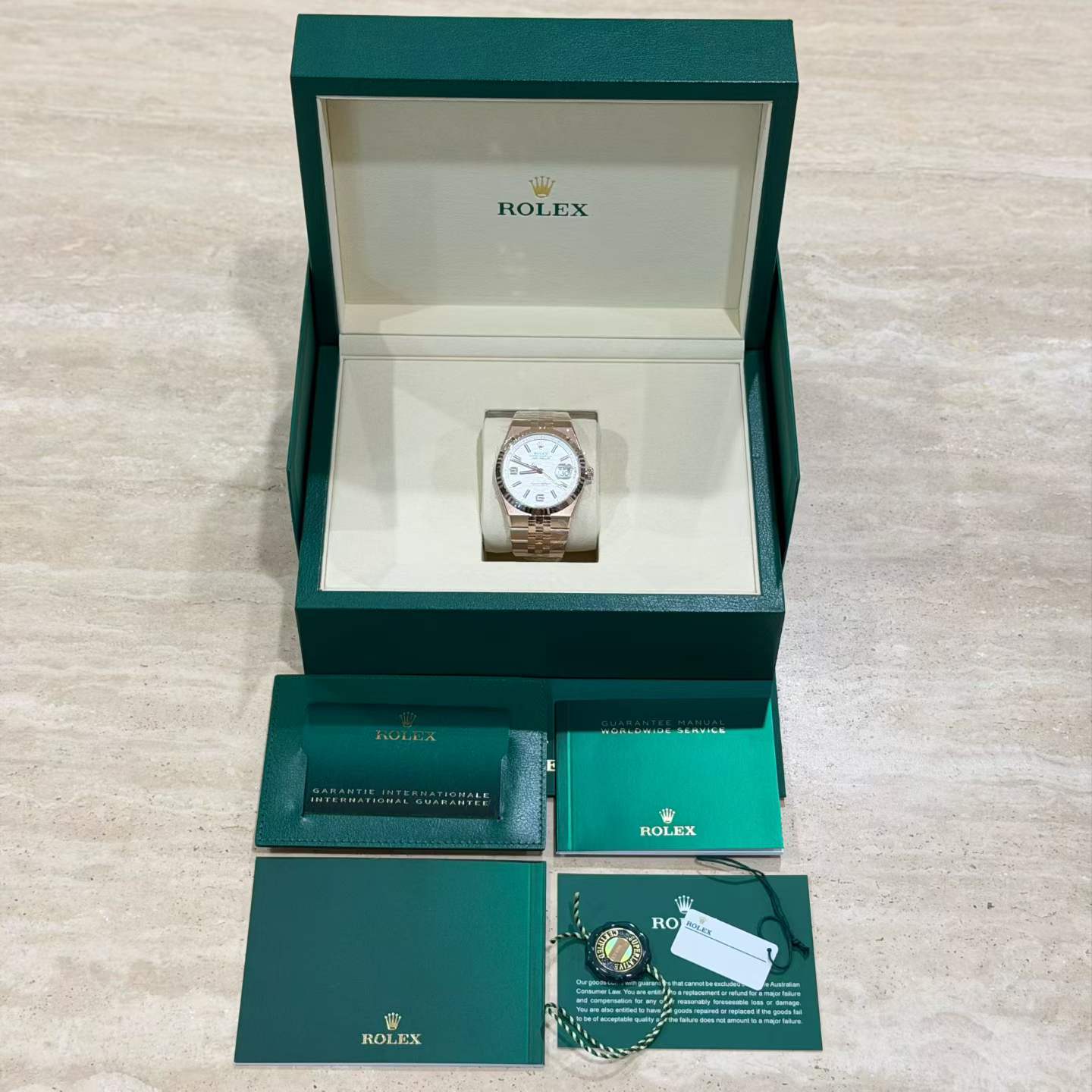 Rolex Land-Dweller 127335 Rose Gold Full Set