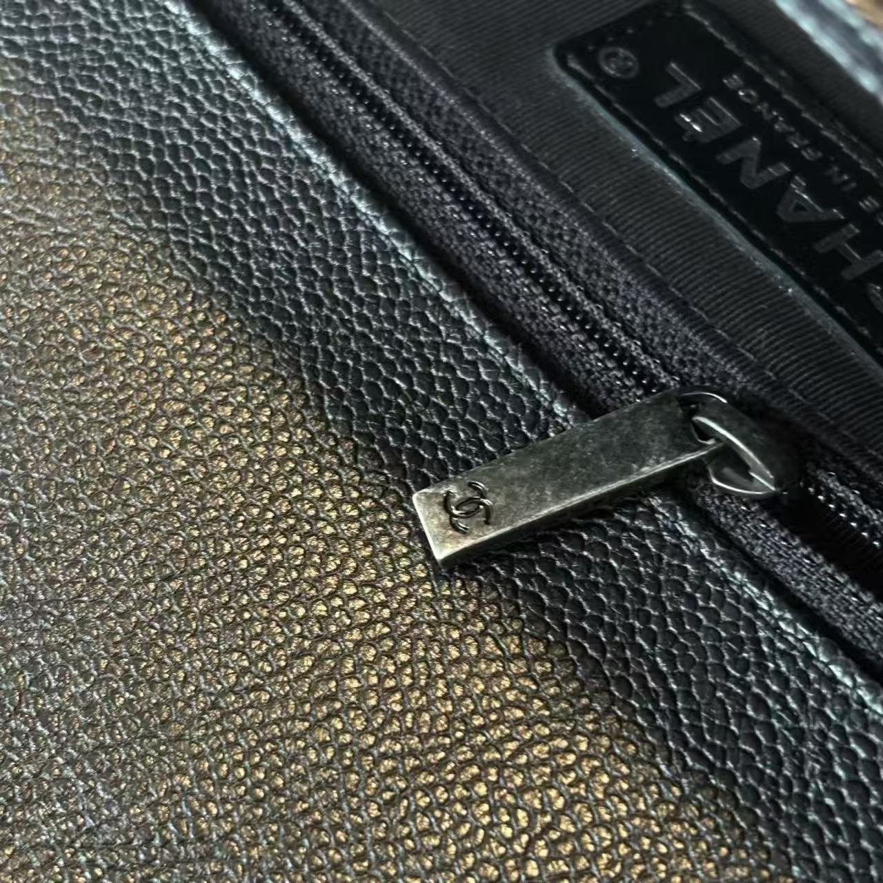 CHANEL Le Boy Large Crossbody Bag Black Caviar