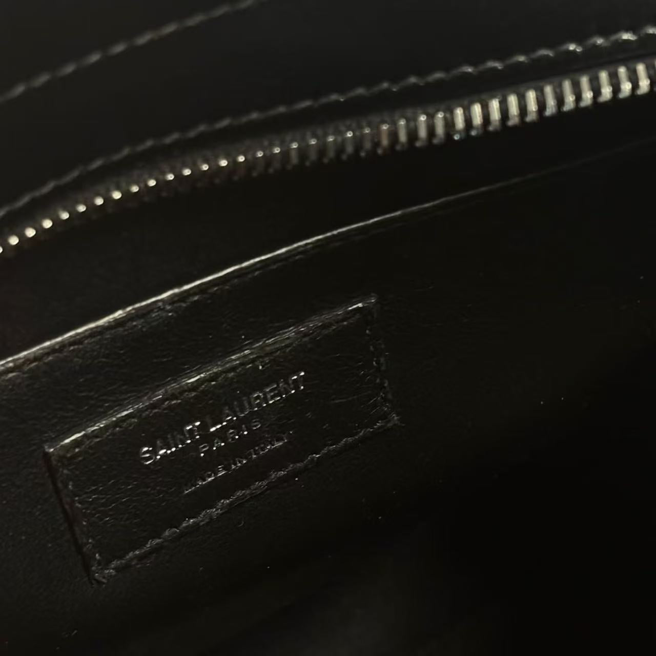 Saint Laurent Uptown Canvas & Leather Tote Bag