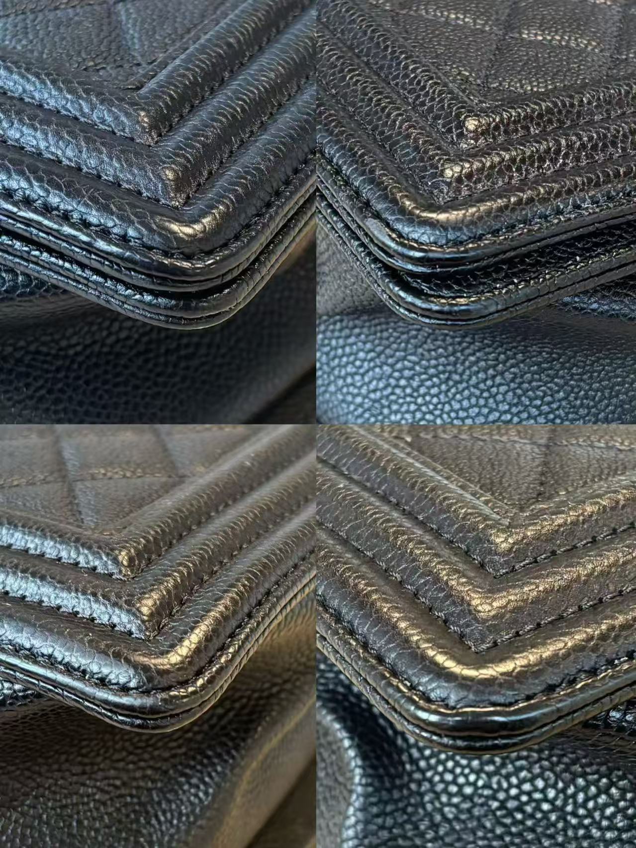 CHANEL Le Boy Large Crossbody Bag Black Caviar