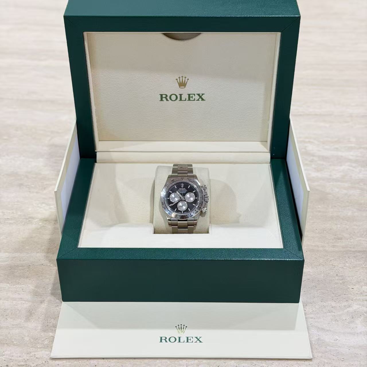 Rolex Cosmograph Daytona 126509 White Gold Black Dial Full Set