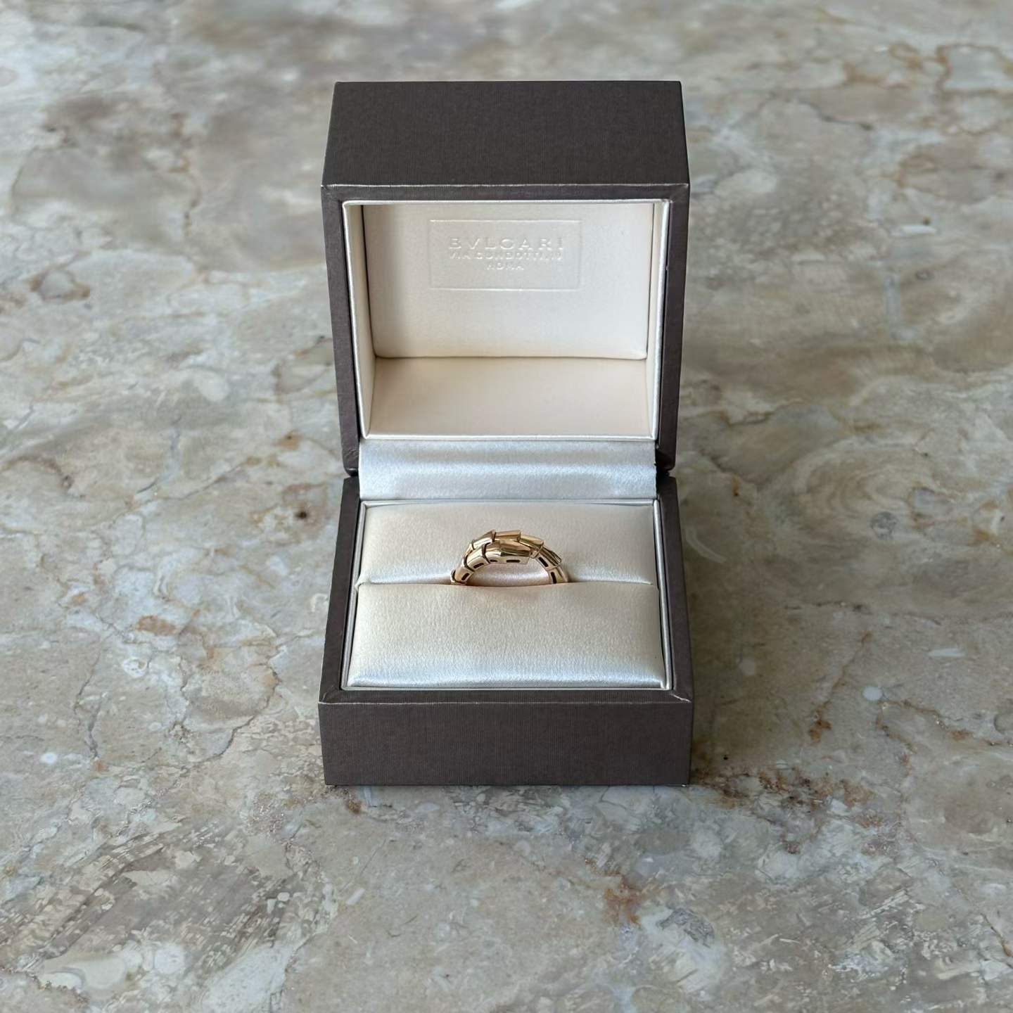Bvlgari Serpenti Viper Ring Rose Gold