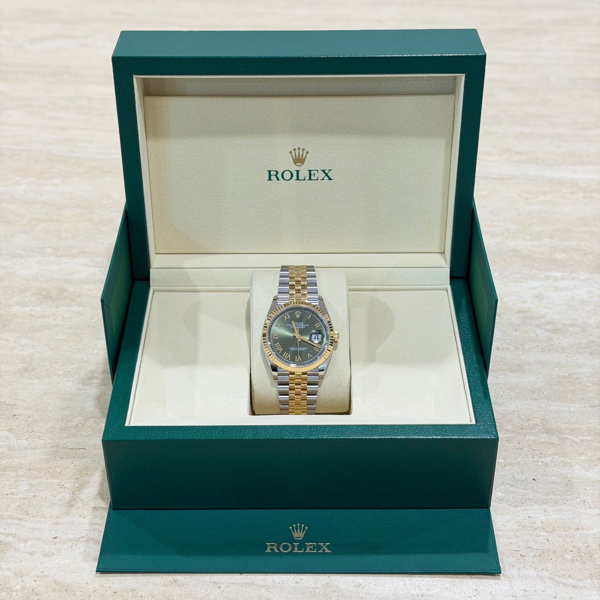 Rolex Datejust 36 126233 Green Roman Dial Full Set