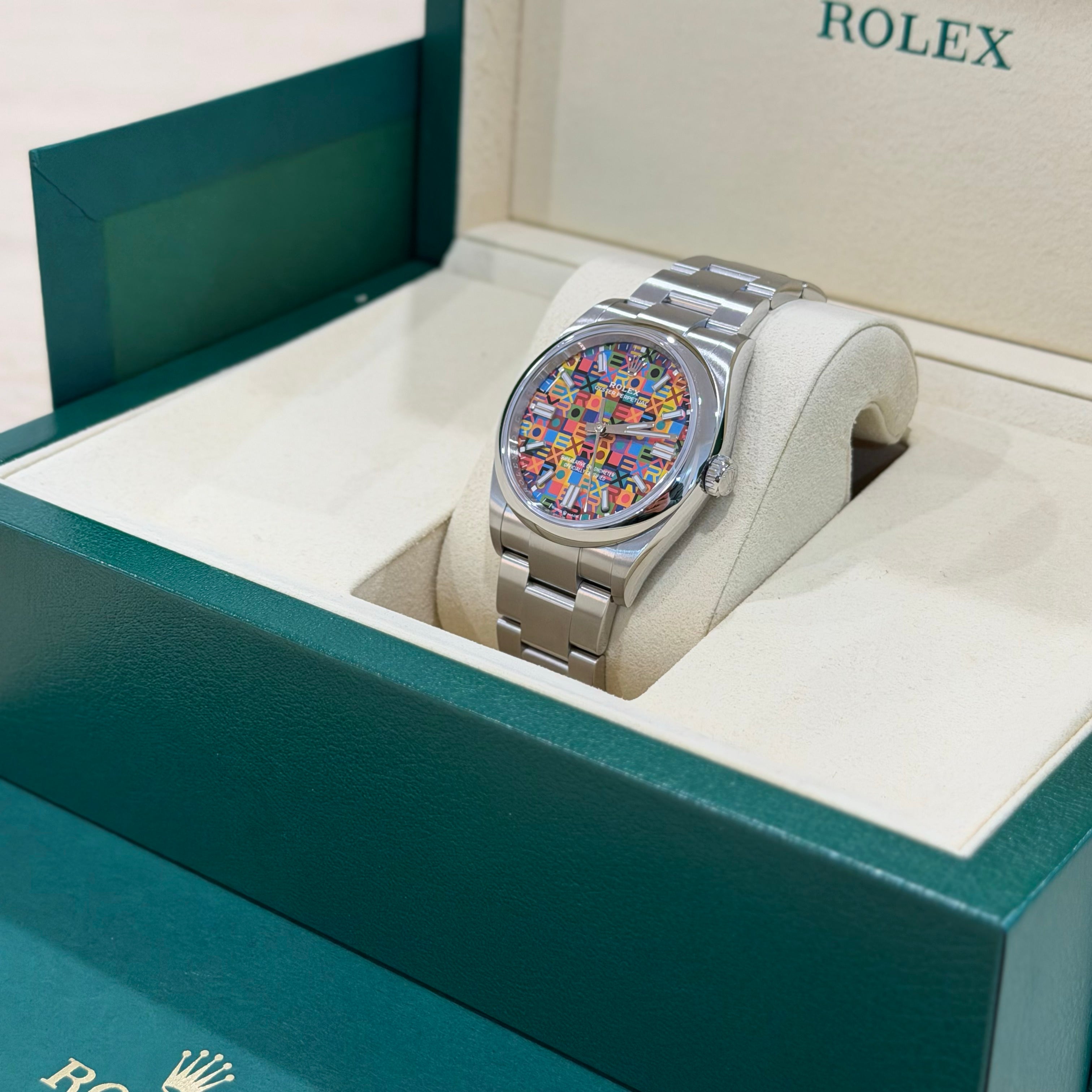 Rolex Oyster Perpetual 126000 Multicolour Dial Full Set