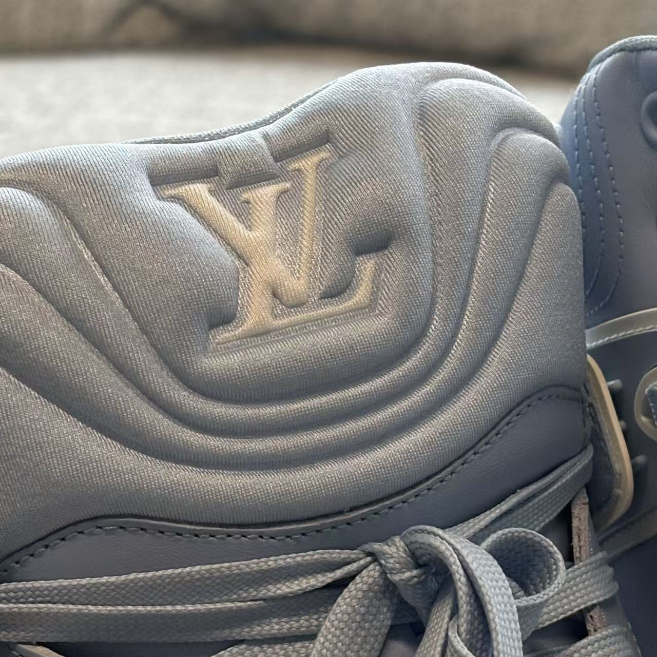 Louis Vuitton Monogram High-Top Sneakers Light Blue