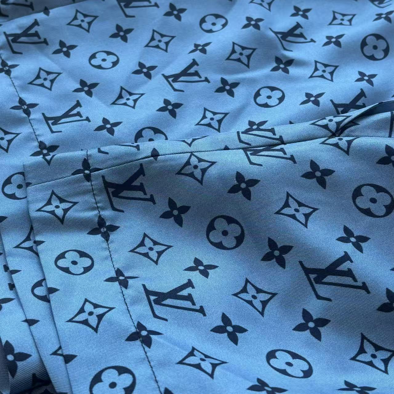 Louis Vuitton Monogram Silk Shorts Blue