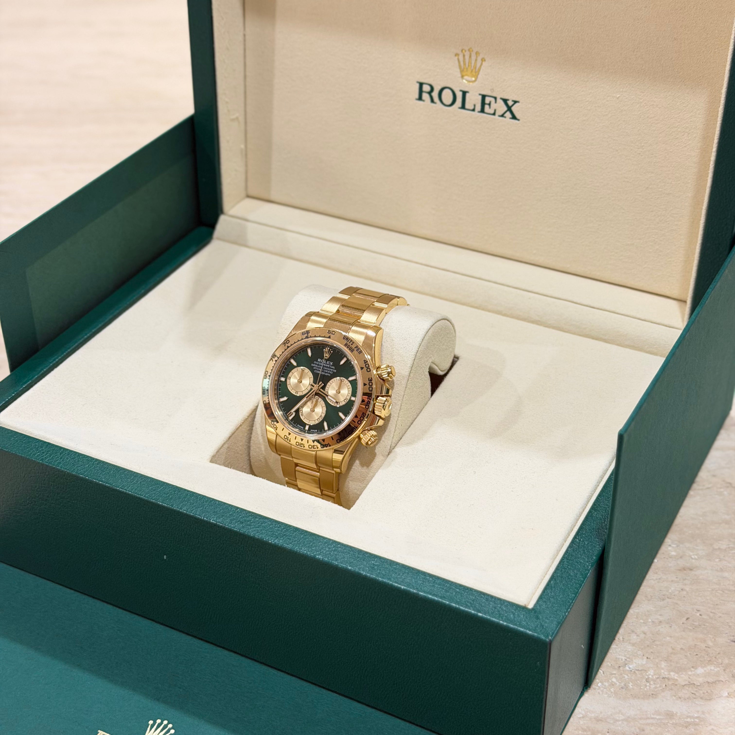 Rolex Cosmograph Daytona 126508 “John Mayer” Green Dial 18K Yellow Gold Full Set