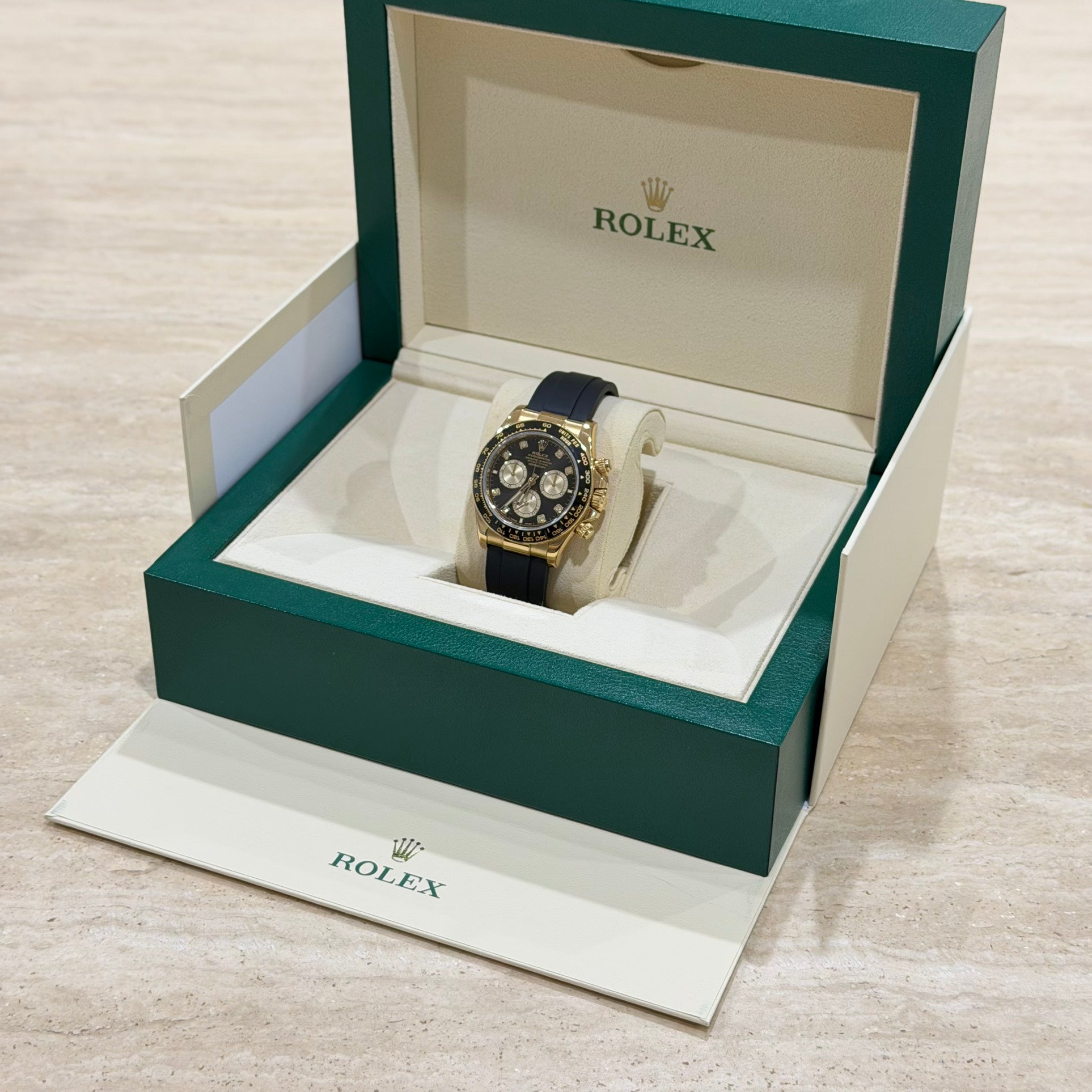 Rolex Cosmograph Daytona 126518LN Yellow Gold Black Dial Full Set