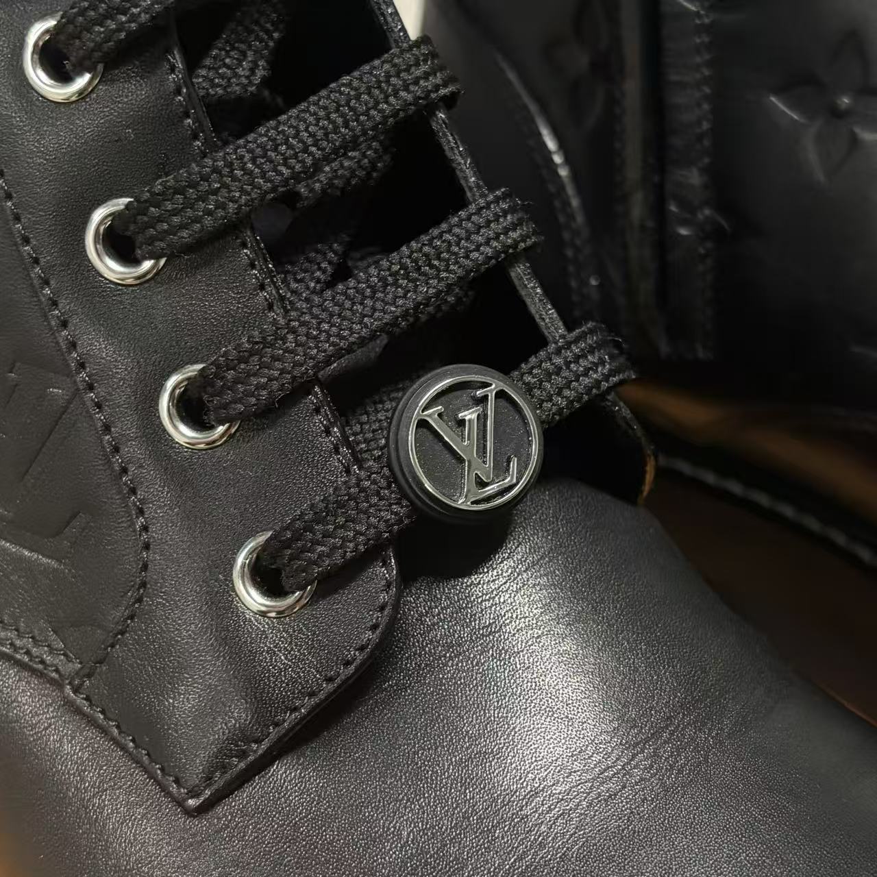 Louis Vuitton Black Leather Boots