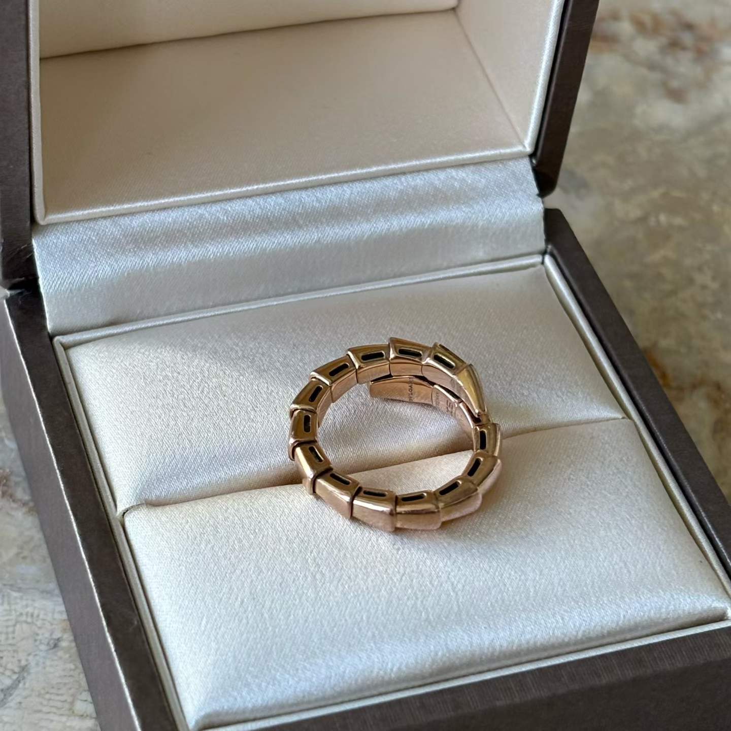 Bvlgari Serpenti Viper Ring Rose Gold