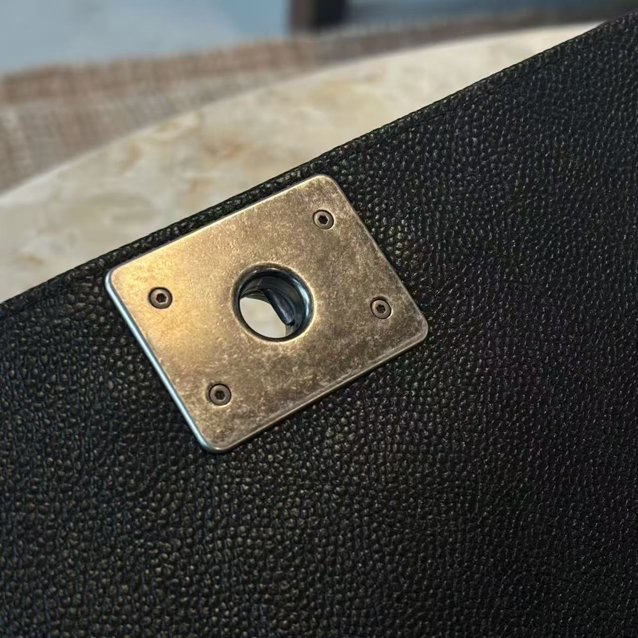 CHANEL Le Boy Large Crossbody Bag Black Caviar