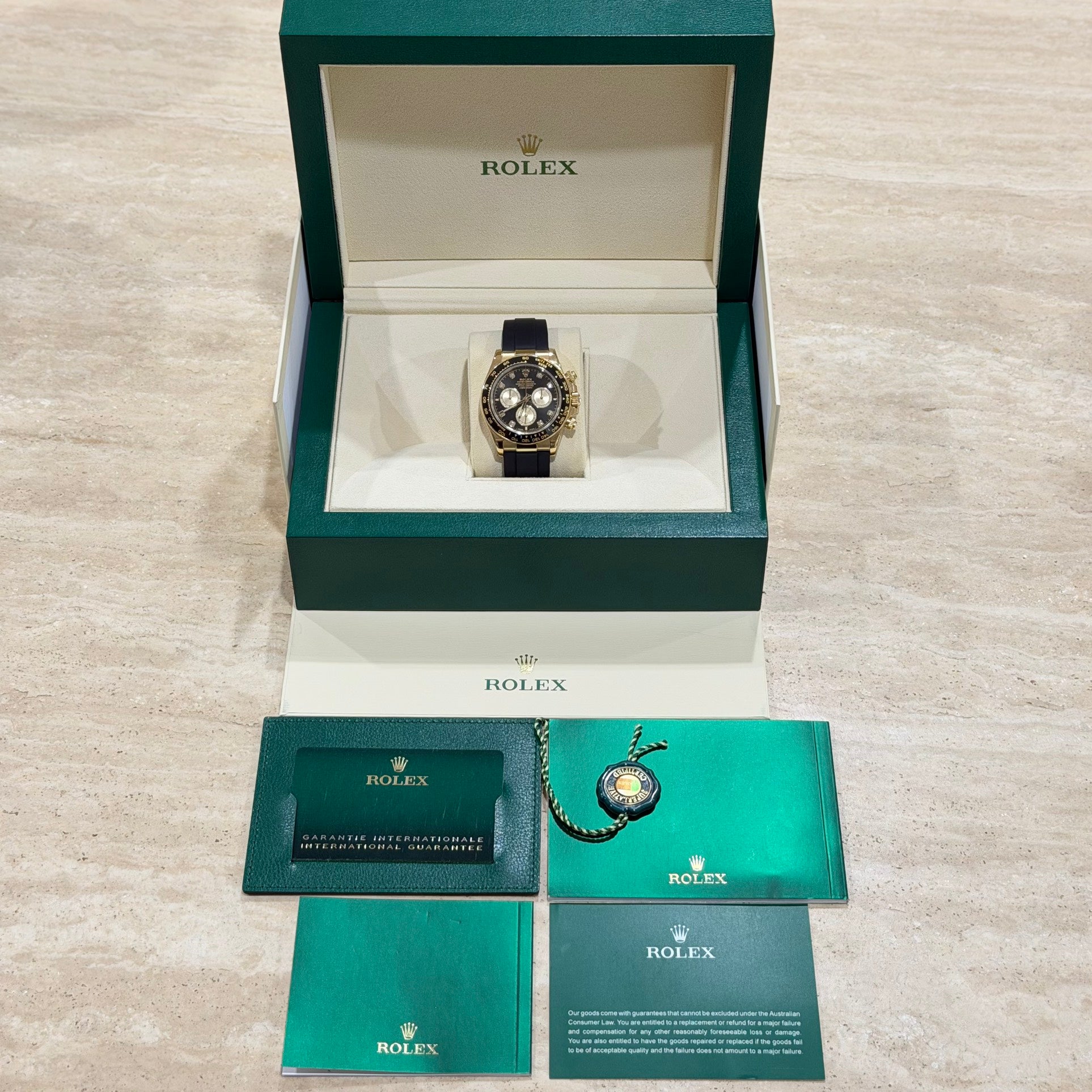 Rolex Cosmograph Daytona 126518LN Yellow Gold Black Dial Full Set