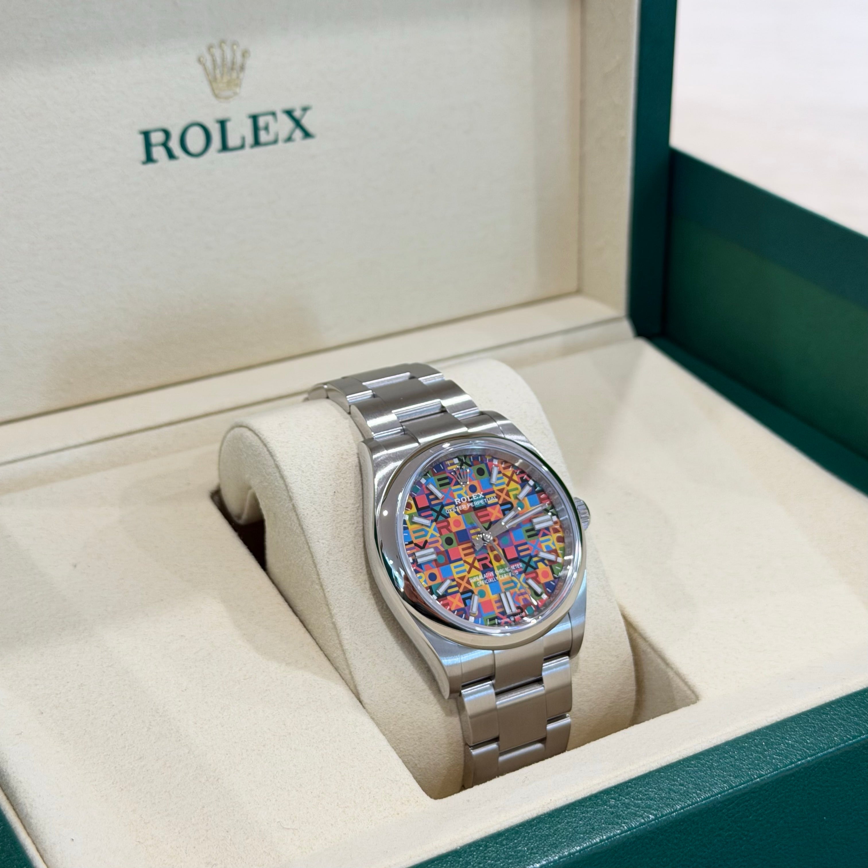 Rolex Oyster Perpetual 126000 Multicolour Dial Full Set