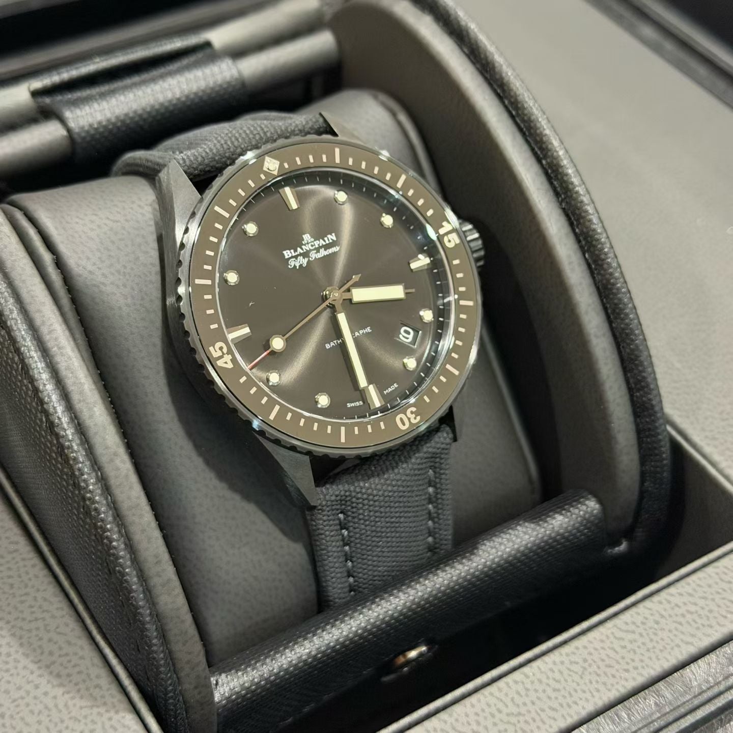 Blancpain Fifty Fathoms 5000 Black Dial Full Set