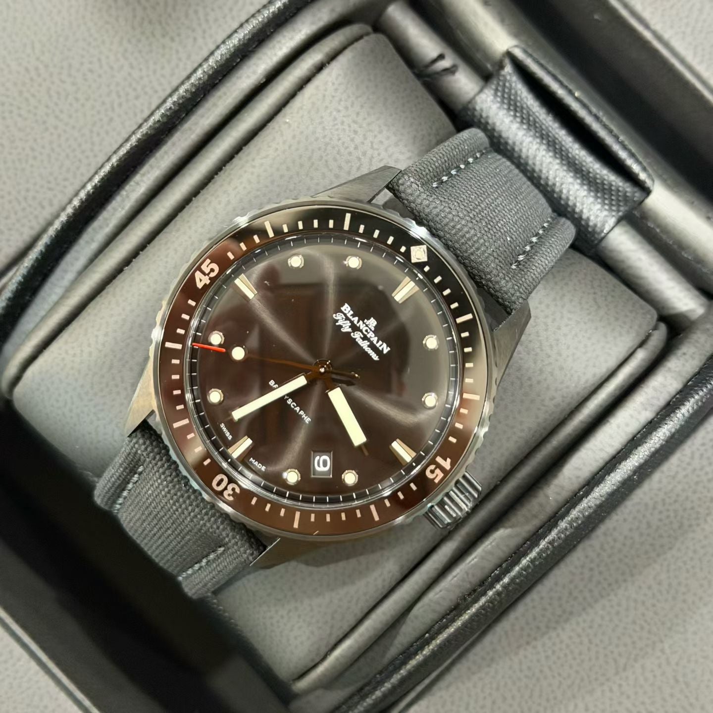 Blancpain Fifty Fathoms 5000 Black Dial Full Set
