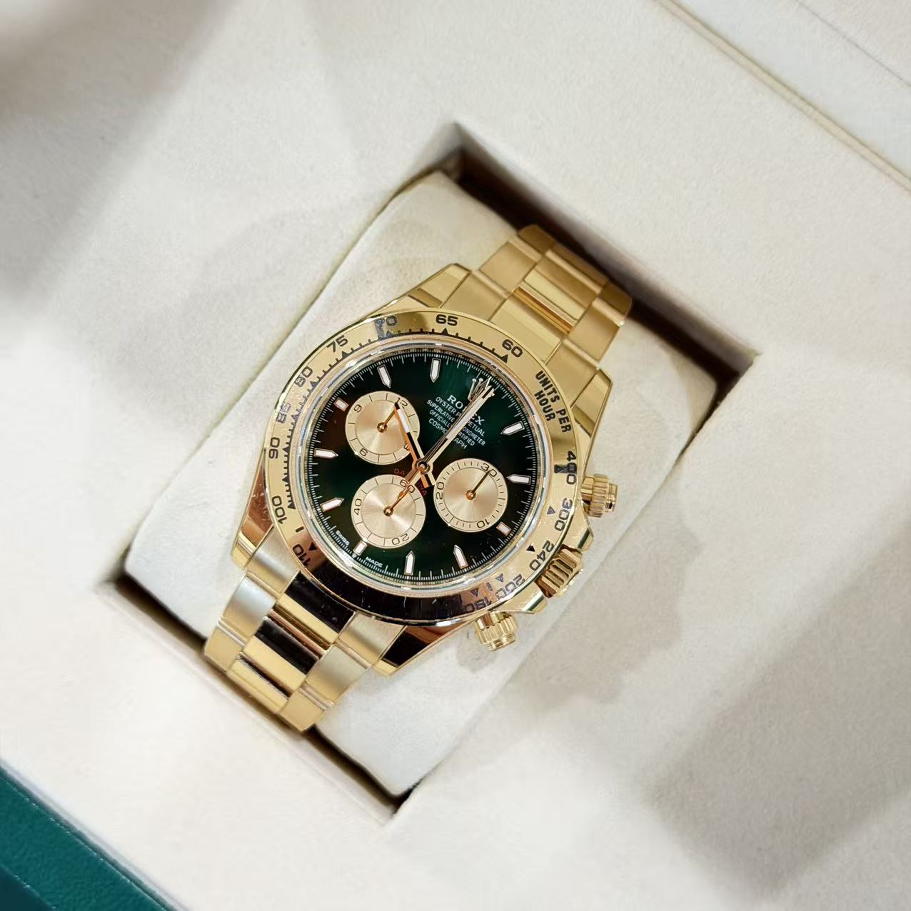 Rolex Cosmograph Daytona 126508 “John Mayer” Green Dial 18K Yellow Gold Full Set