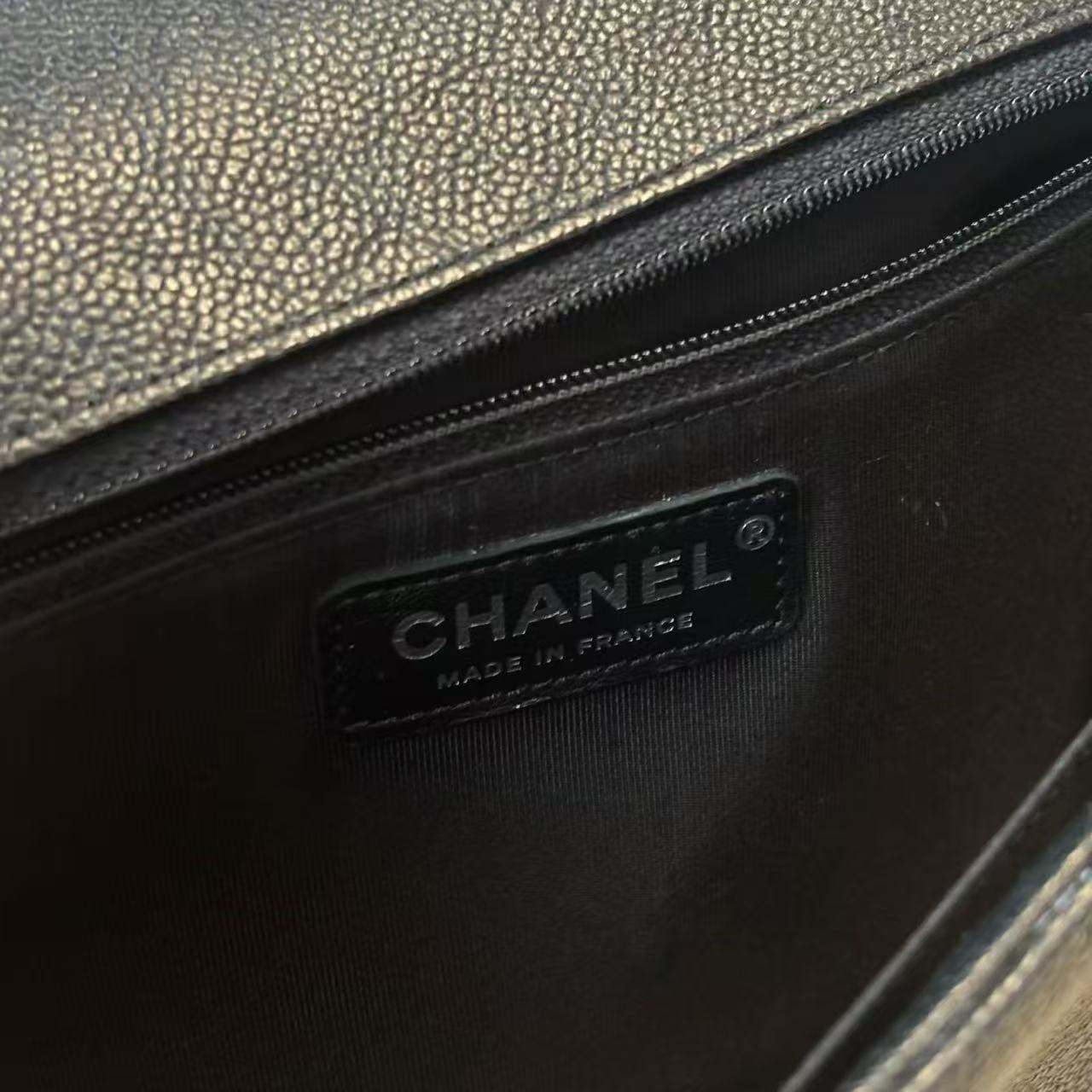 CHANEL Le Boy Large Crossbody Bag Black Caviar
